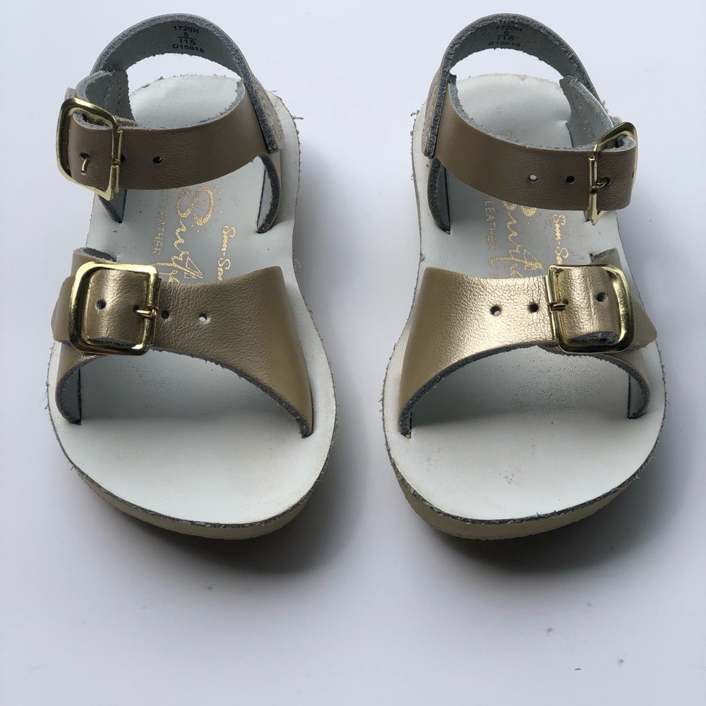 Sun-San Surfer Salt Water Sandals Gold Toddler 5